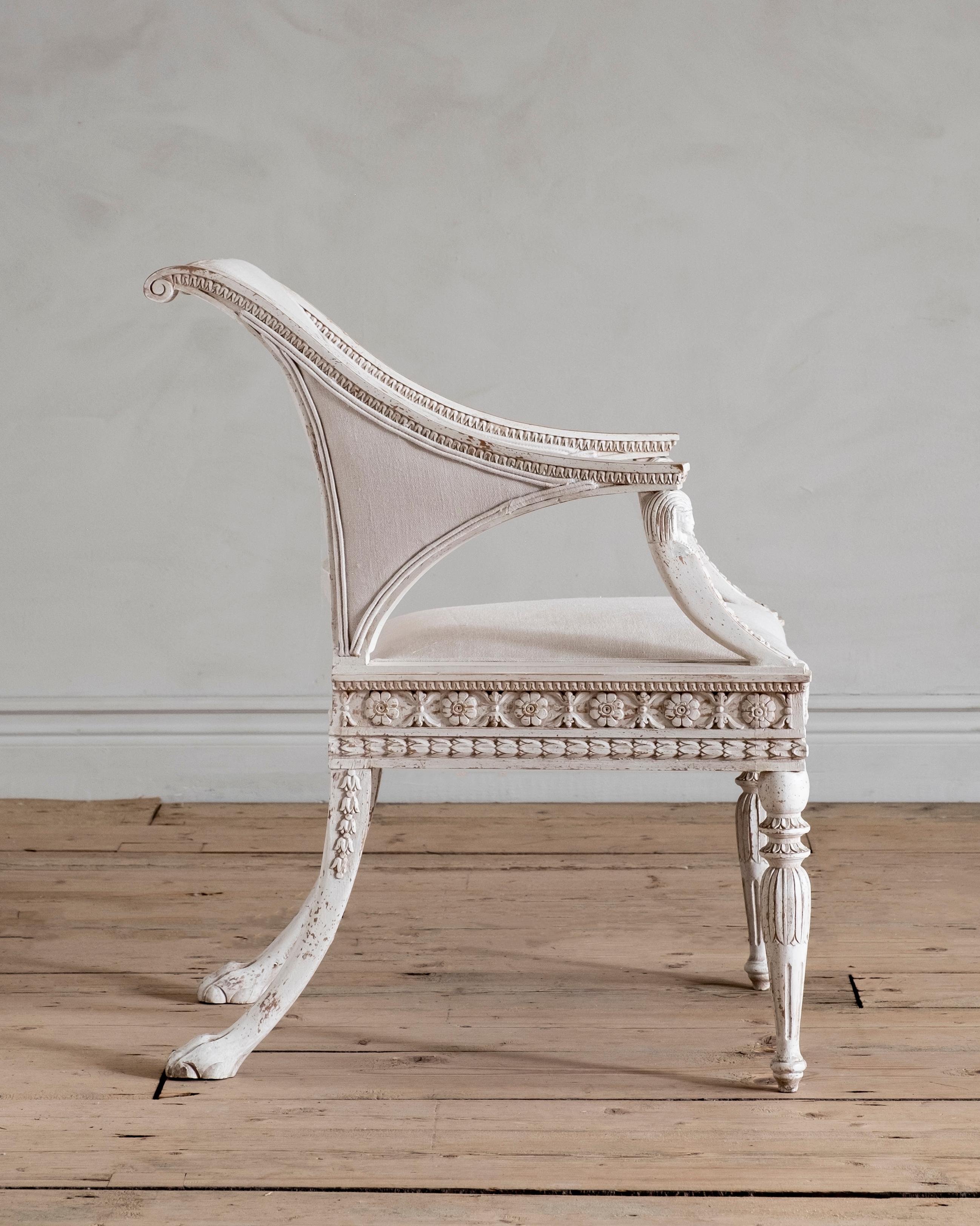 Swedish Stockholm, Gustavian Style Armchair For Sale