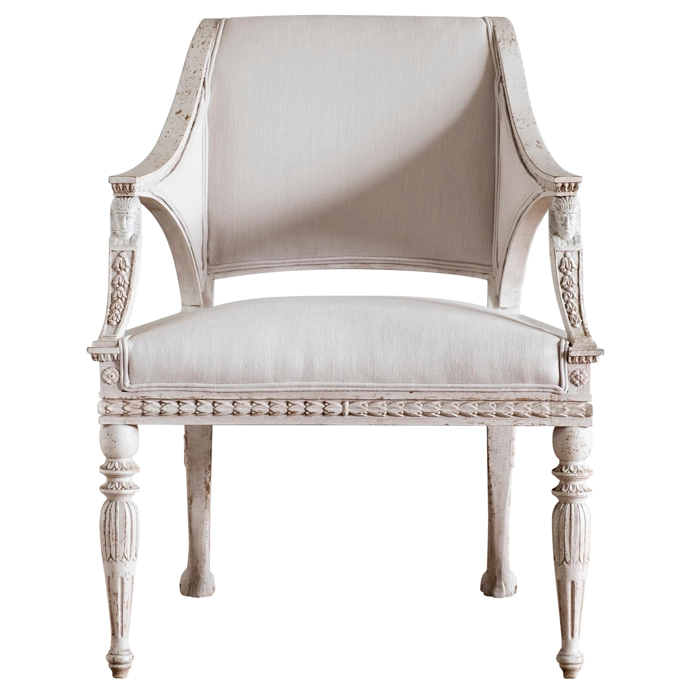 Stockholm, Gustavian Style Armchair For Sale