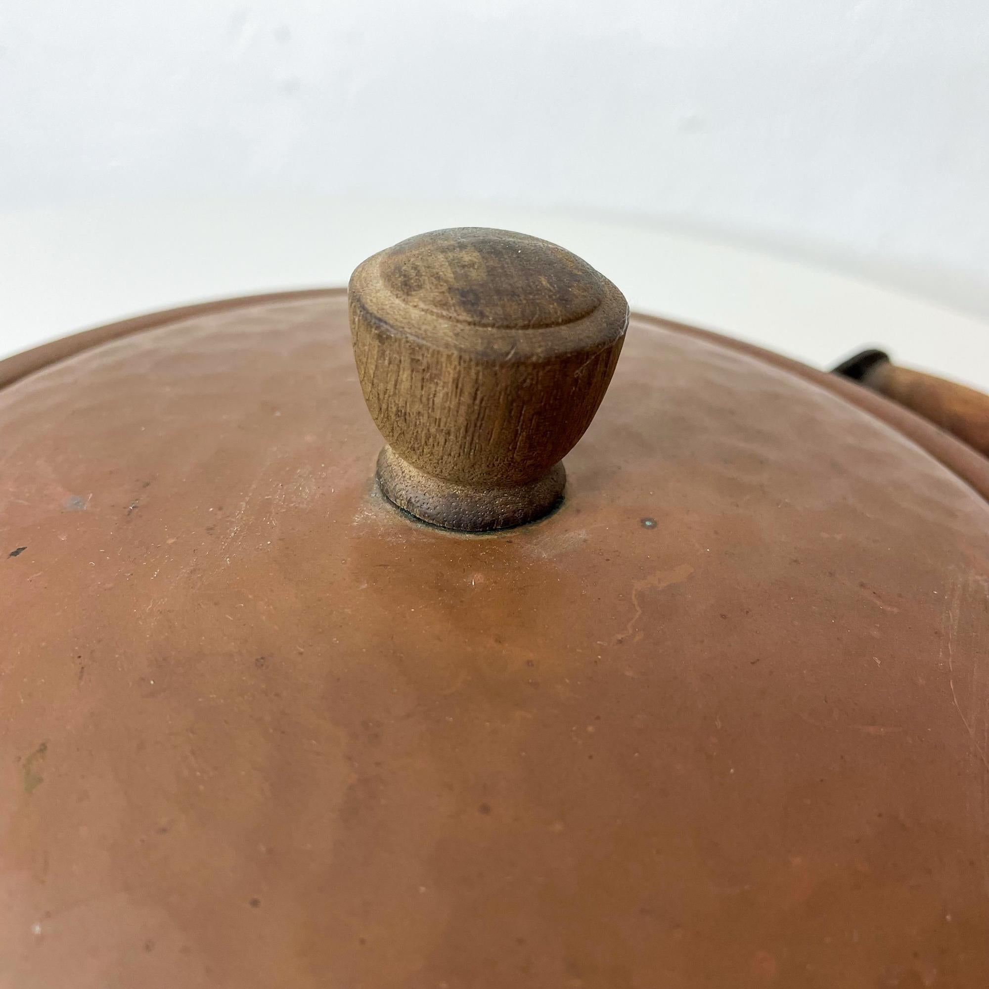 Mid-Century Modern Stockli Netstal Hammered Copper Dutch Oven Pot Switzerland, 1960s