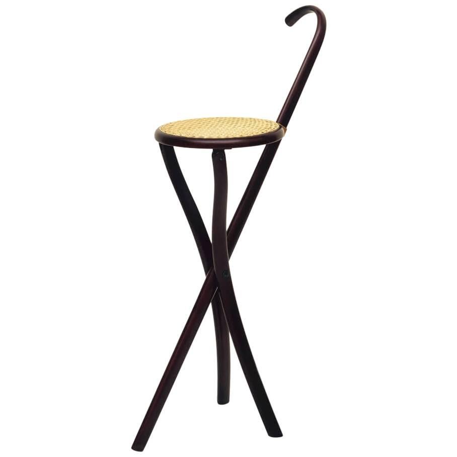 Stocksessel Stool and Cane by Gebruder Thonet & GTV For Sale