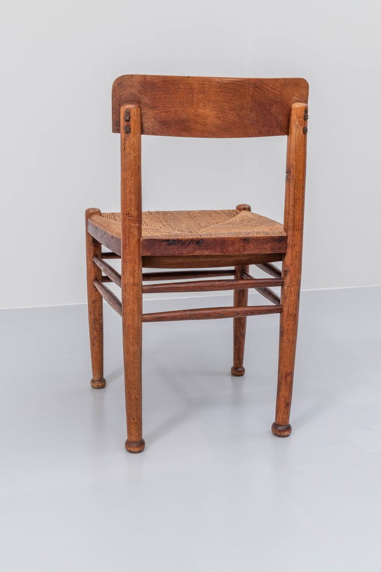 Dining chair in Oak and Cane, France, 1960's For Sale at 1stDibs