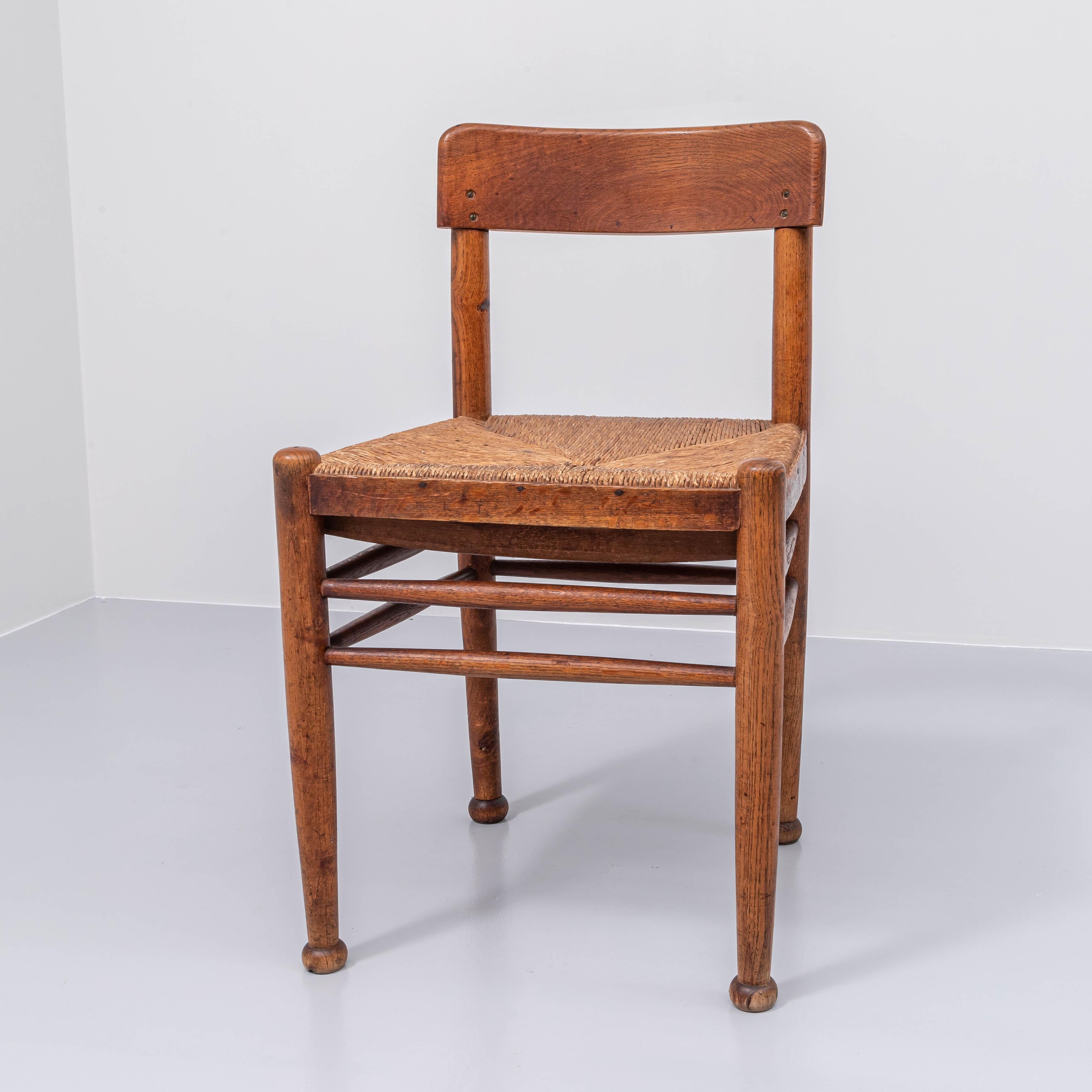 Dining chair in Oak and Cane, France, 1960’s For Sale 1