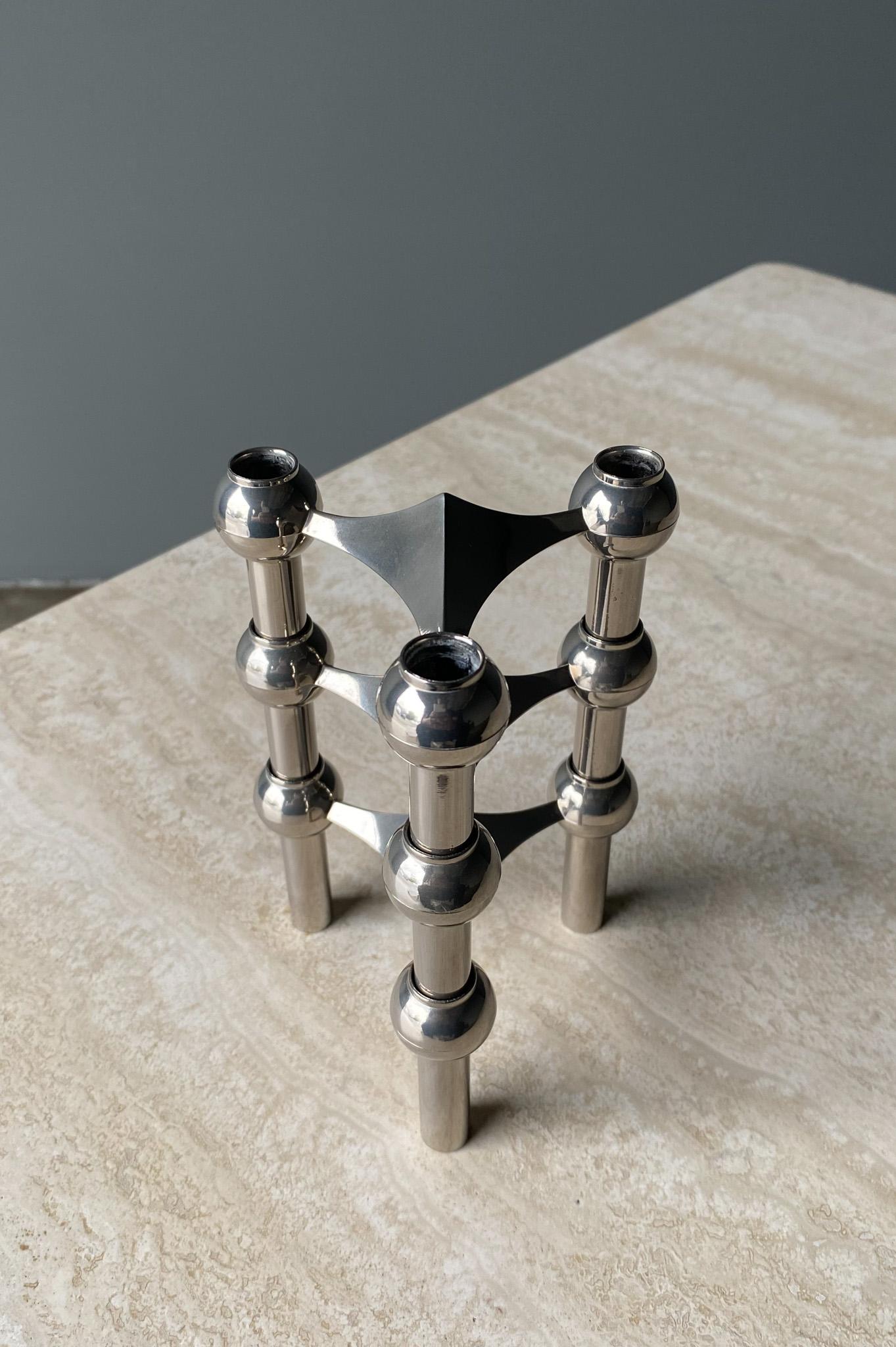 Stoff Nagel Candleholder Designed by Werner Stoff for Metalworker Hans Nagel 3