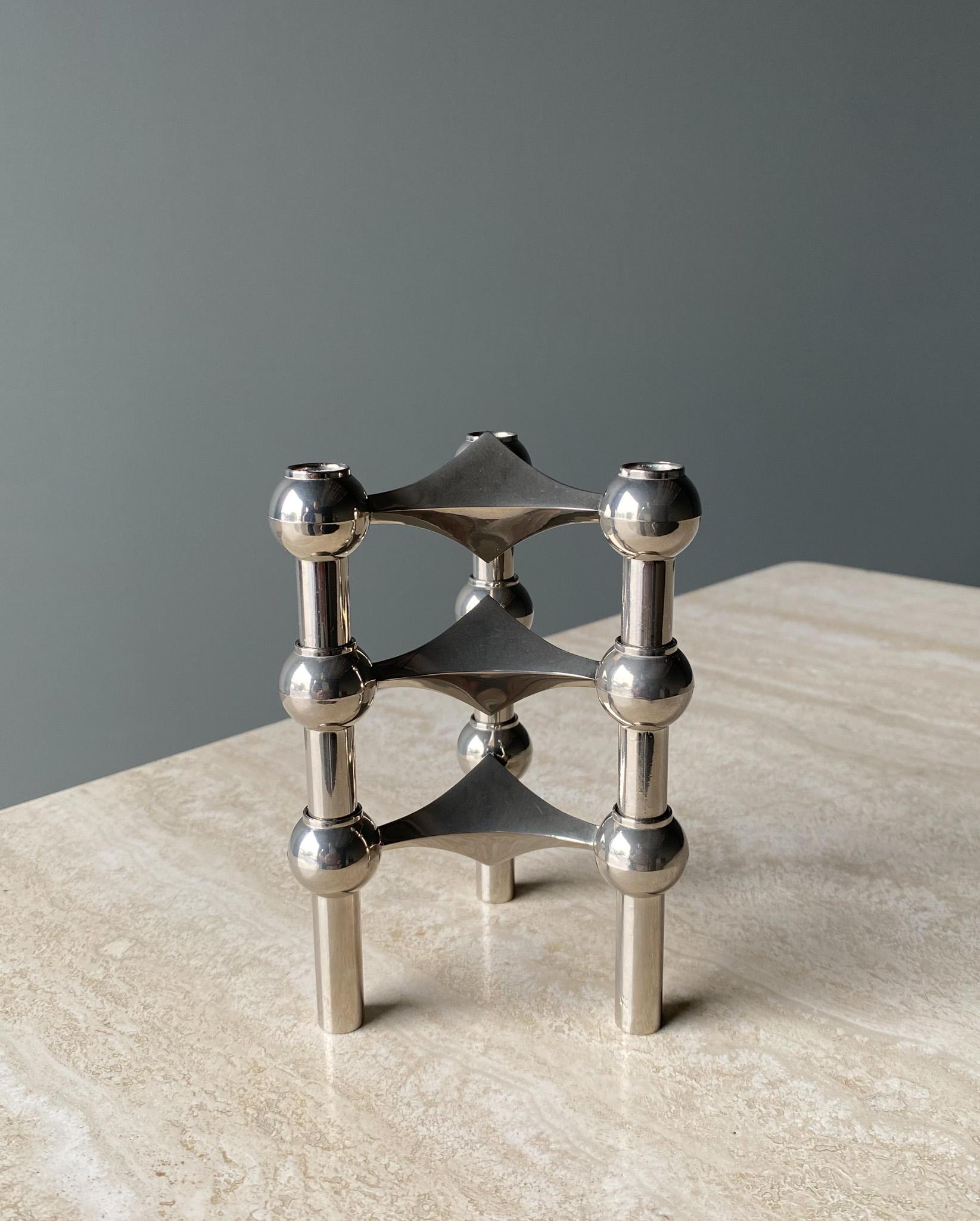 Stoff Nagel Candleholder Designed by Werner Stoff for Metalworker Hans Nagel 3