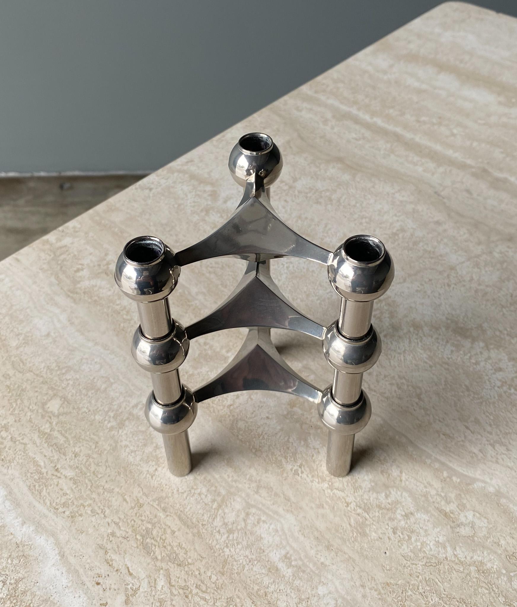 Stoff Nagel Candleholder Designed by Werner Stoff for Metalworker Hans Nagel 5