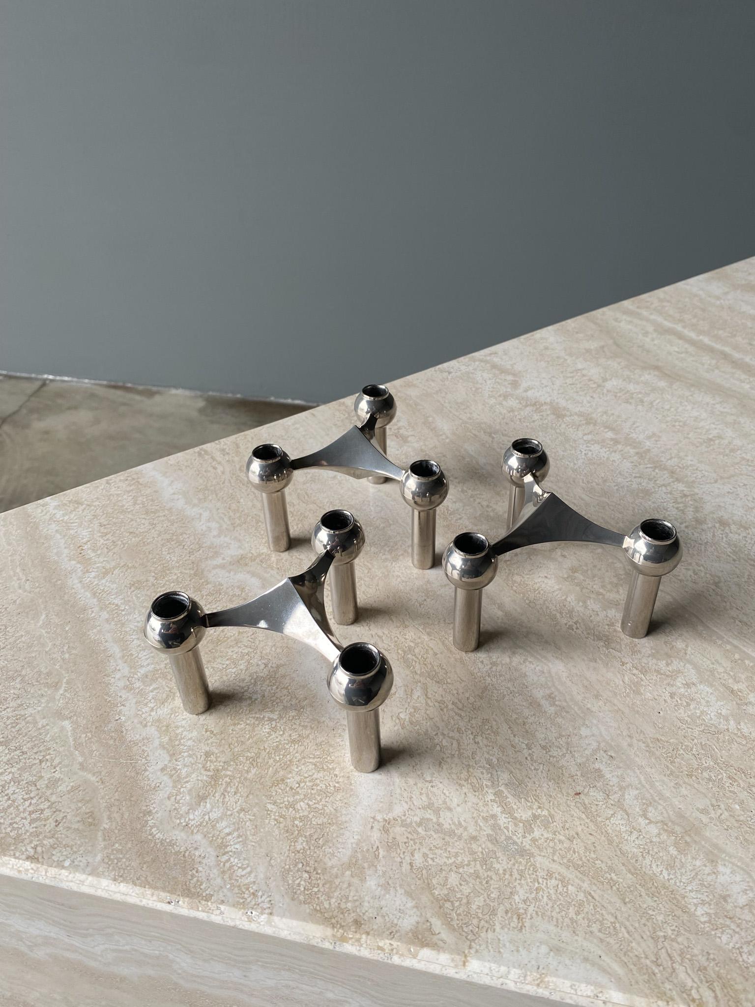 Stoff Nagel Candleholder Designed by Werner Stoff for Metalworker Hans Nagel 7
