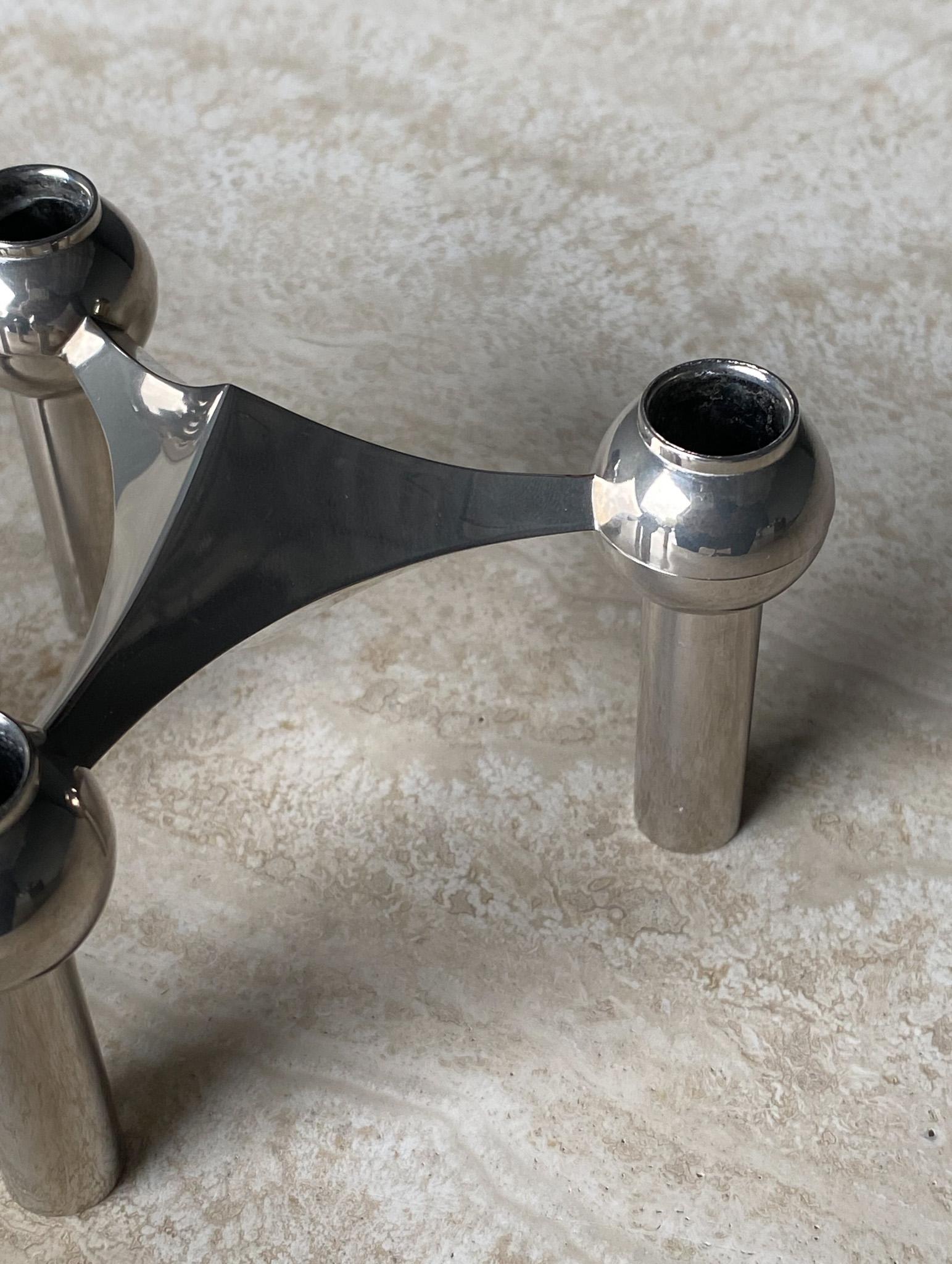 Stoff Nagel Candleholder Designed by Werner Stoff for Metalworker Hans Nagel 11
