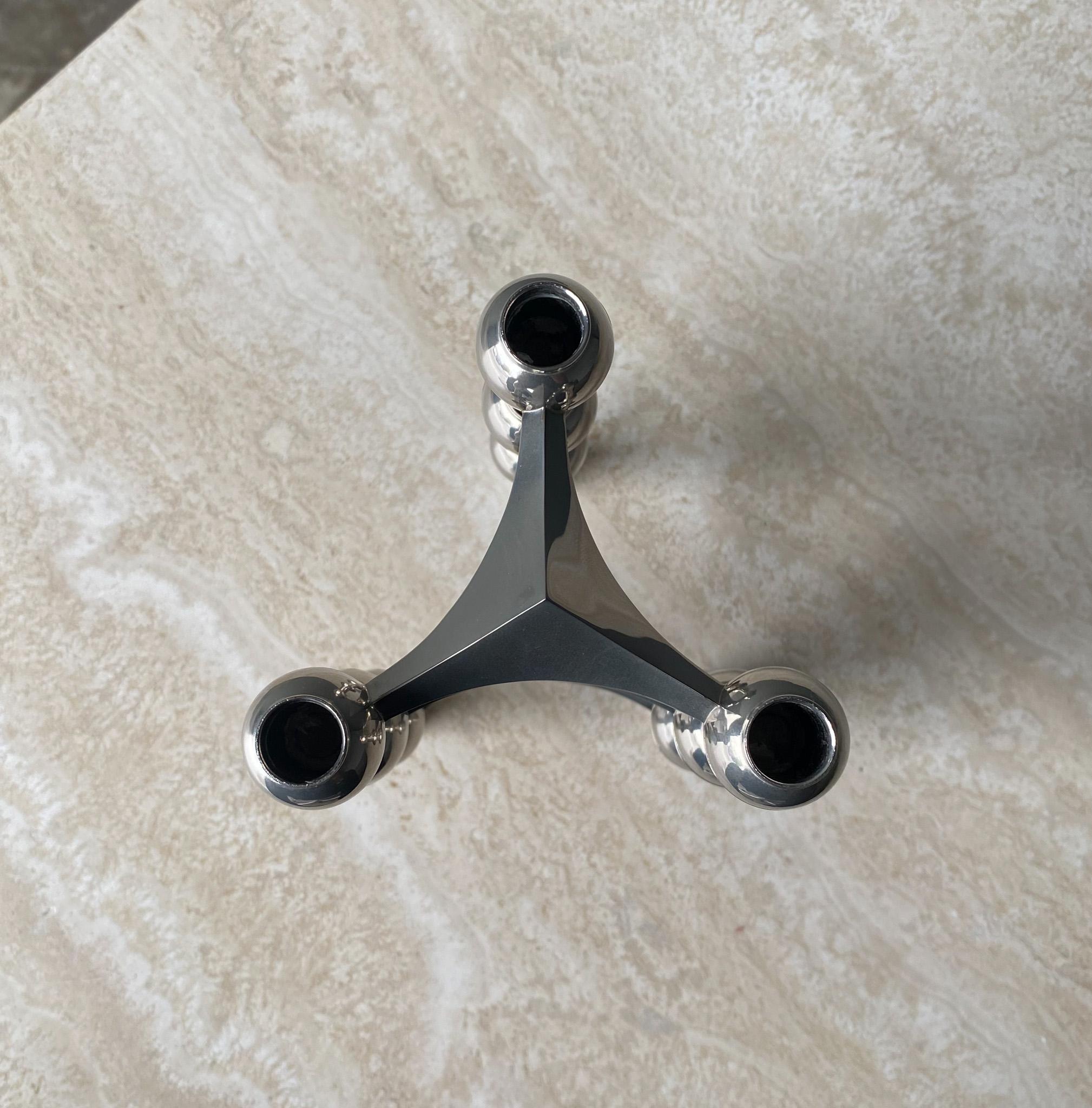 Stoff Nagel Candleholder Designed by Werner Stoff for Metalworker Hans Nagel In Good Condition In San Juan Capistrano, CA