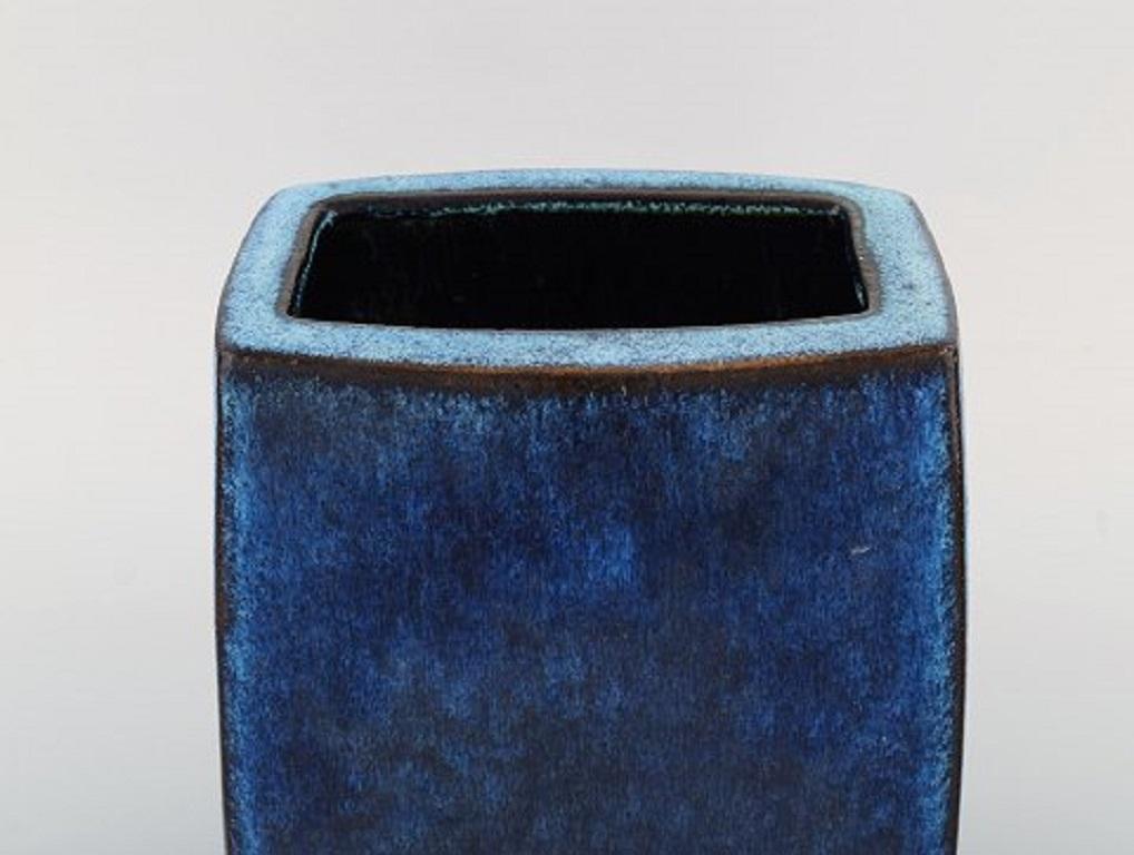 Scandinavian Modern Stogo, Denmark, Stylish Vase in Glazed Ceramics, 1960s-1970s For Sale