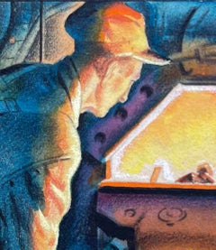 "Stoking the Engine", peinture pour Coca Colon sur les "utilisations du charbon" pour la campagne de 1949.