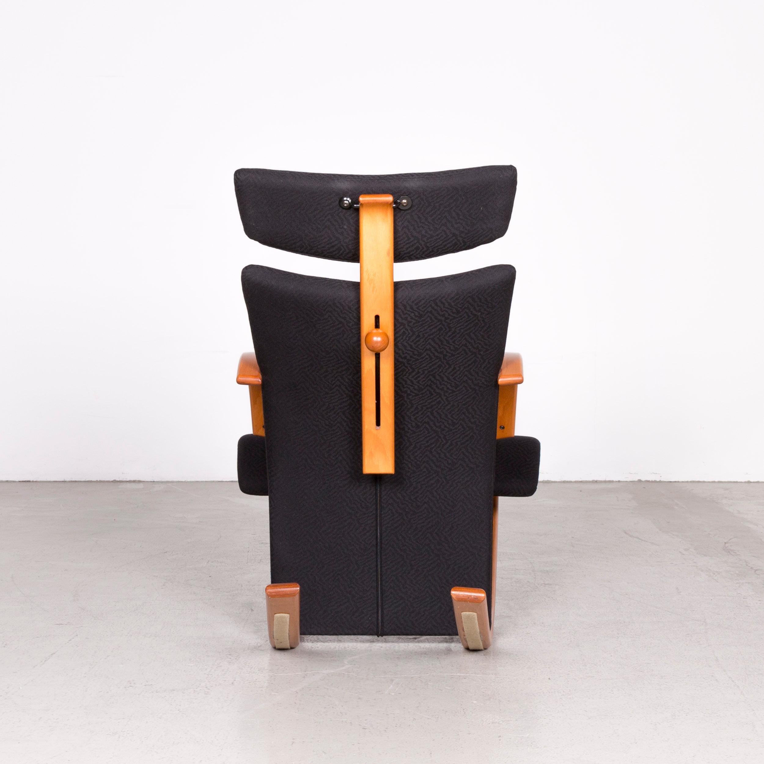Fauteuil à bascule Stokke Gravity Balans en tissu noir de Peter en vente 5