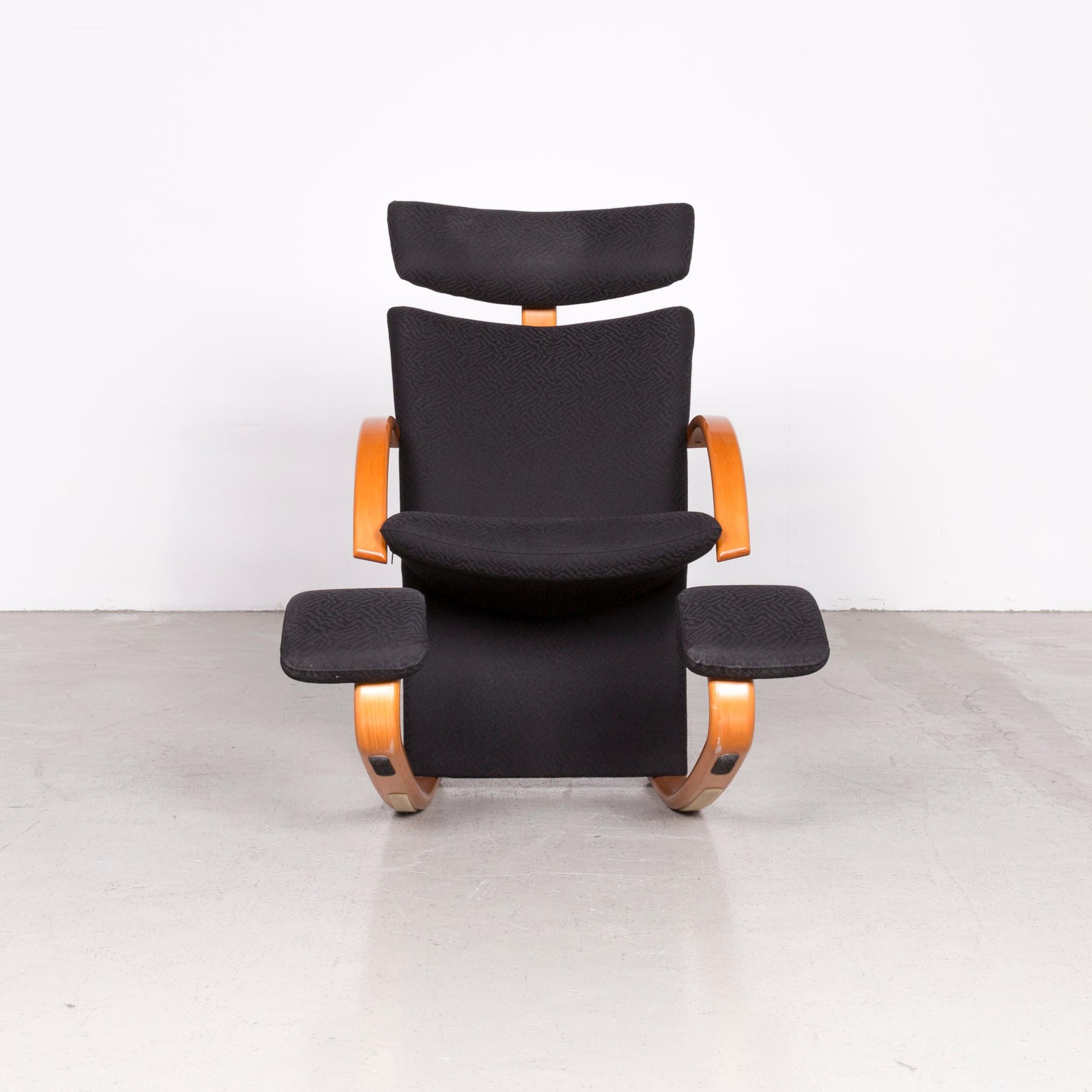 Moderne Fauteuil à bascule Stokke Gravity Balans en tissu noir de Peter en vente