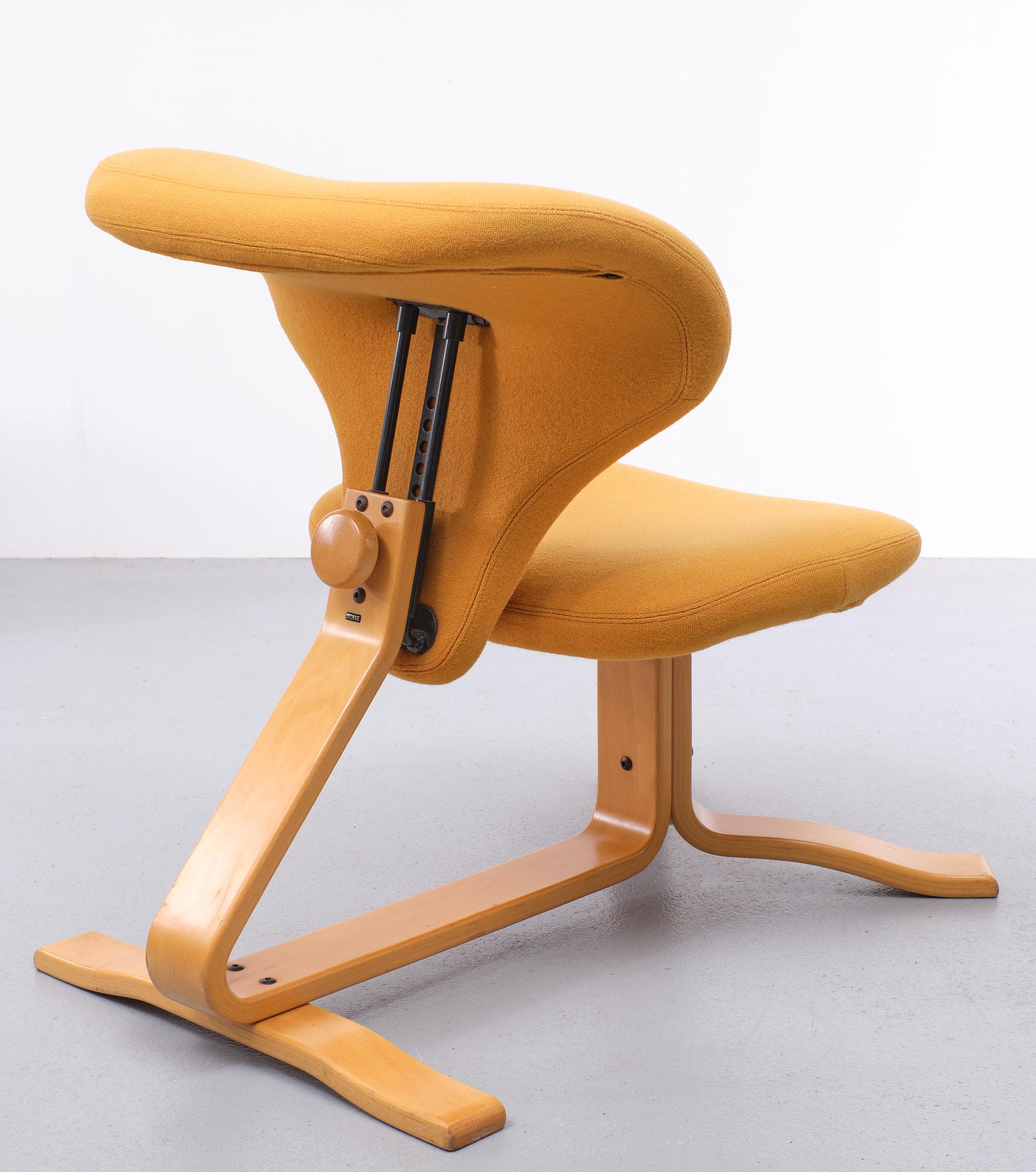 Late 20th Century Stokke Lounge chair and Ottoman  Peter Opsvik Norway 1970s