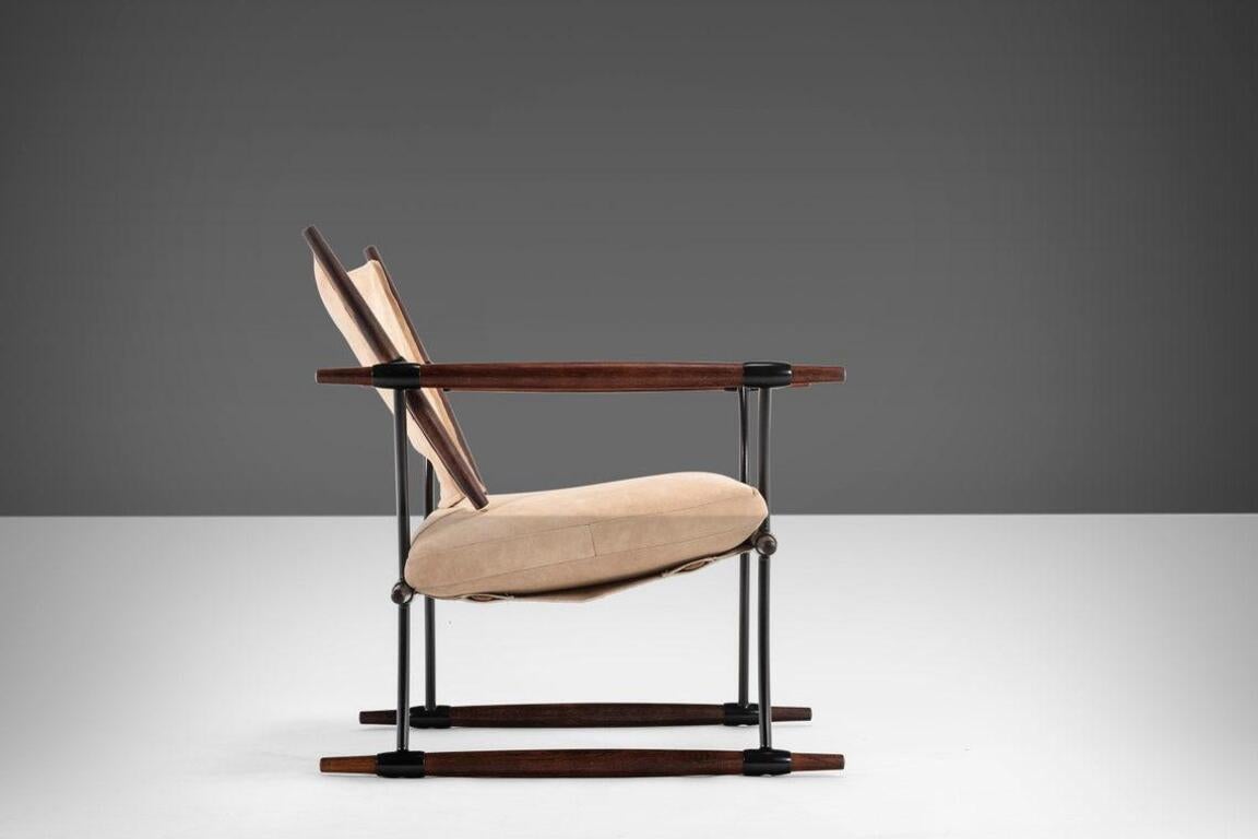 Mid-Century Modern Stokke Rosewood & Suede Lounge Chair by Jens H. Quistgaard for Nissen Langaa For Sale