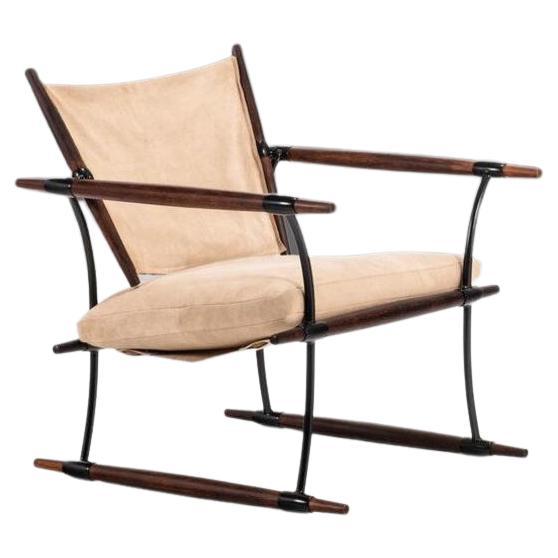 Stokke Rosewood & Suede Lounge Chair by Jens H. Quistgaard for Nissen Langaa For Sale