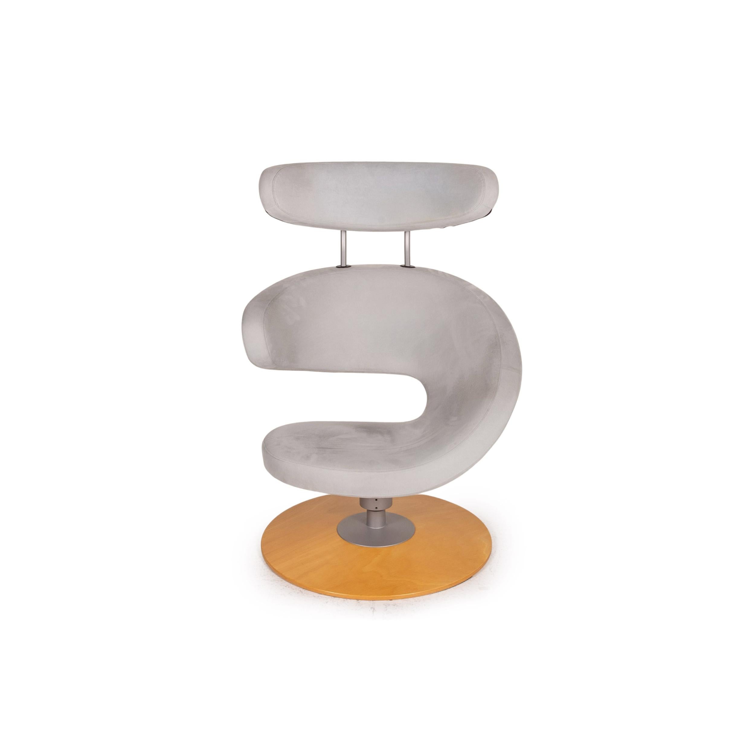 Stokke Peel II fabric armchair incl. Stool gray function headrest 1