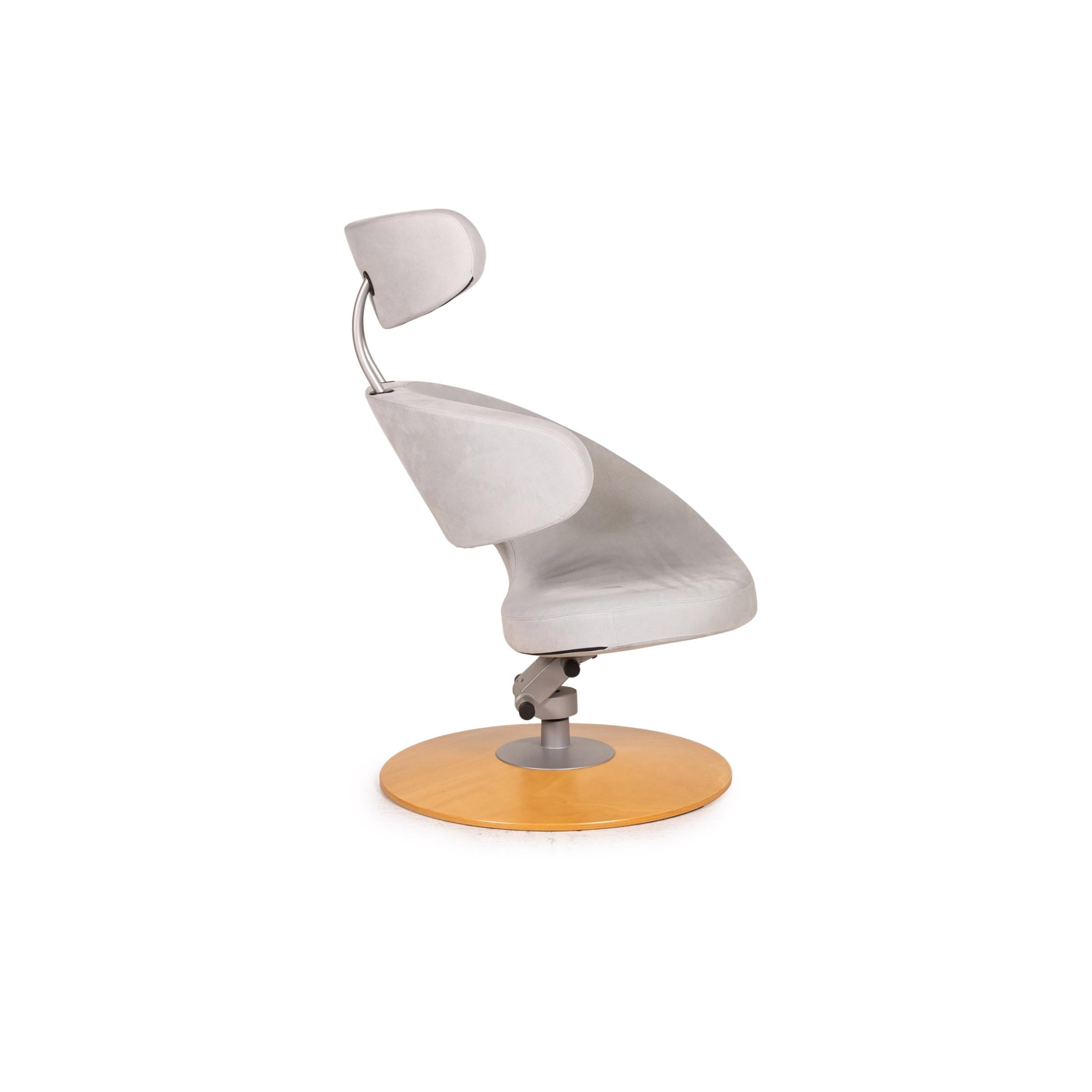 Stokke Peel II fabric armchair incl. Stool gray function headrest 2