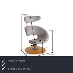 Stokke Peel II fabric armchair incl. Stool gray function headrest