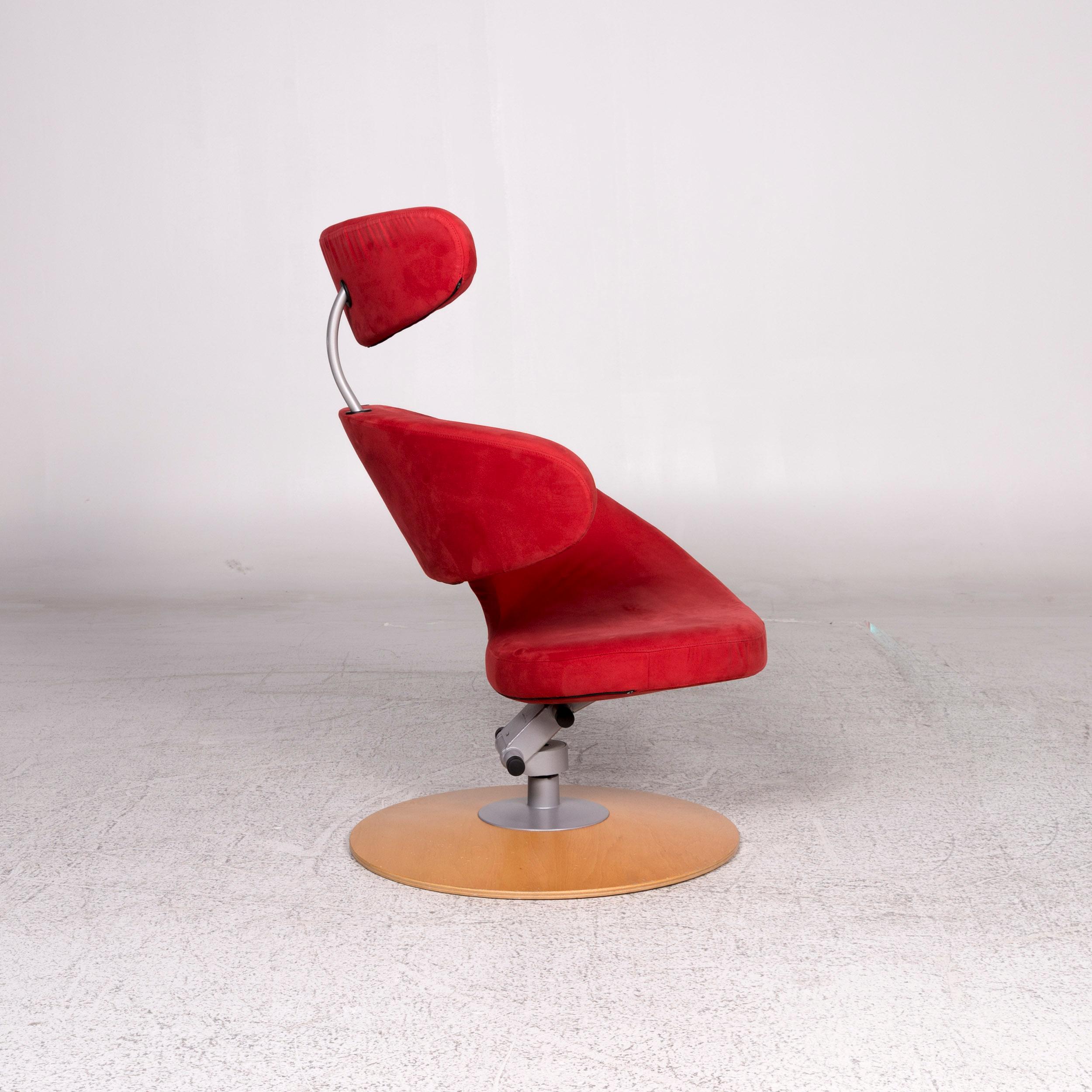 Stokke Peel Stoff Sessel Rot Inkl en microfaser Hocker Relax Funktion Olav Eldøy 2