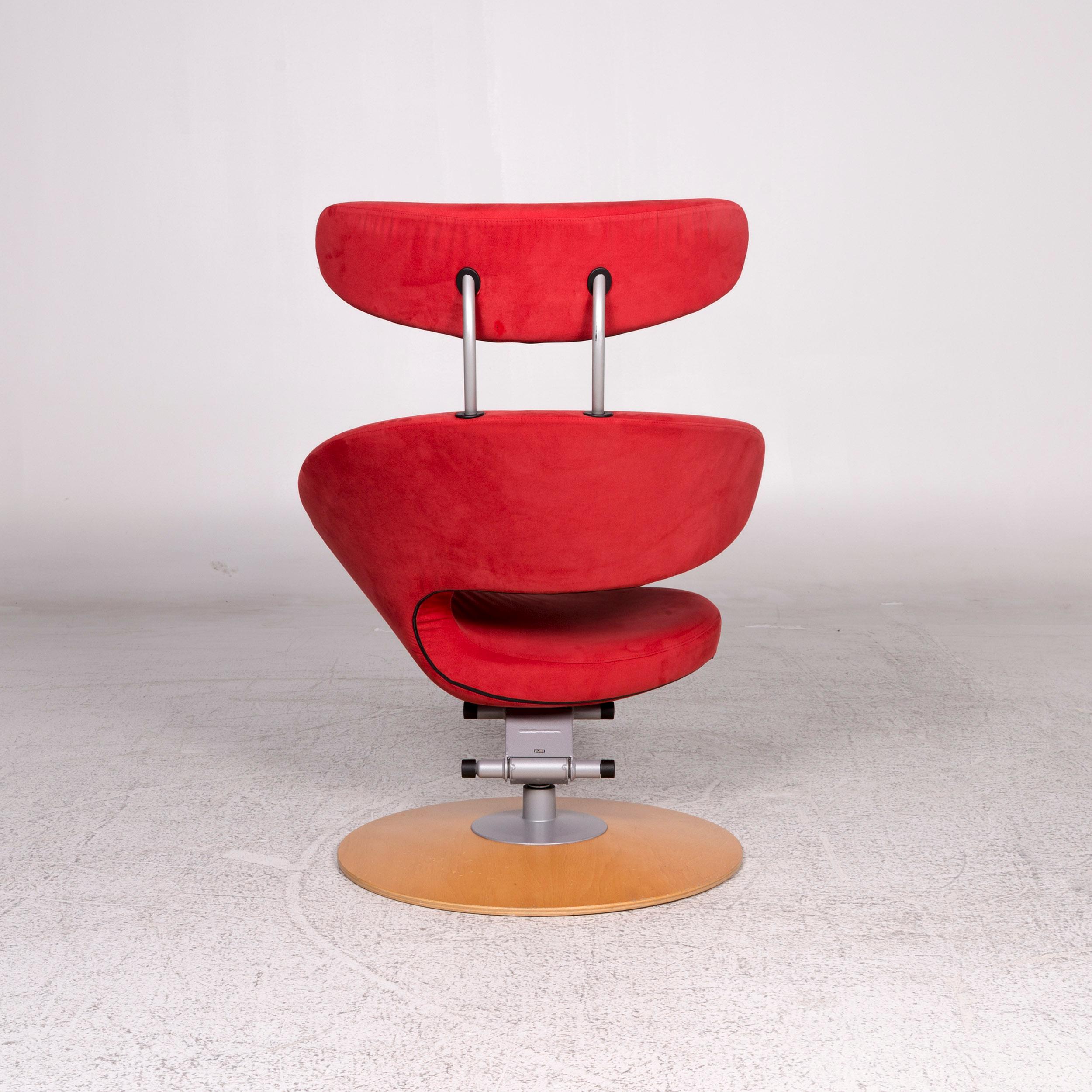 Stokke Peel Stoff Sessel Rot Inkl en microfaser Hocker Relax Funktion Olav Eldøy 3