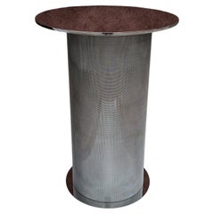 STOL - polished stainless steel side table by Candas Design