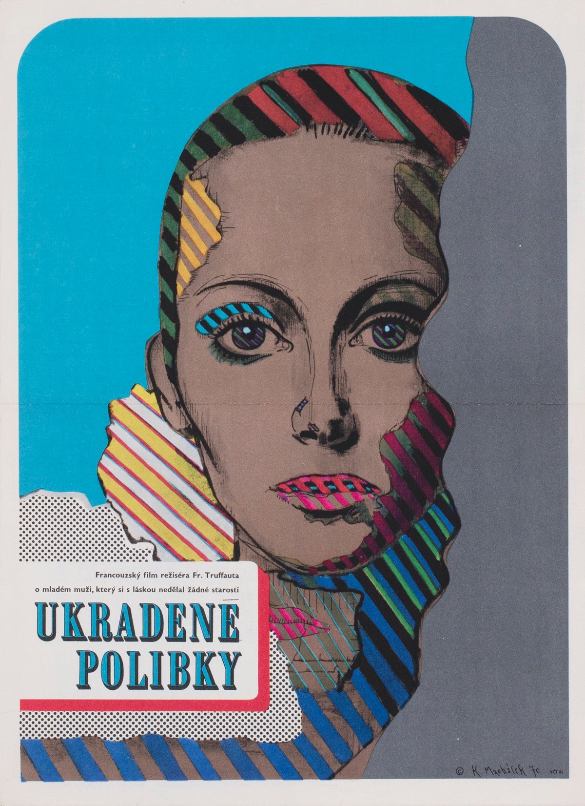 Stolen Kisses (Baisers Volés) 1970 Czech A3 Film Poster, Karel Machalek