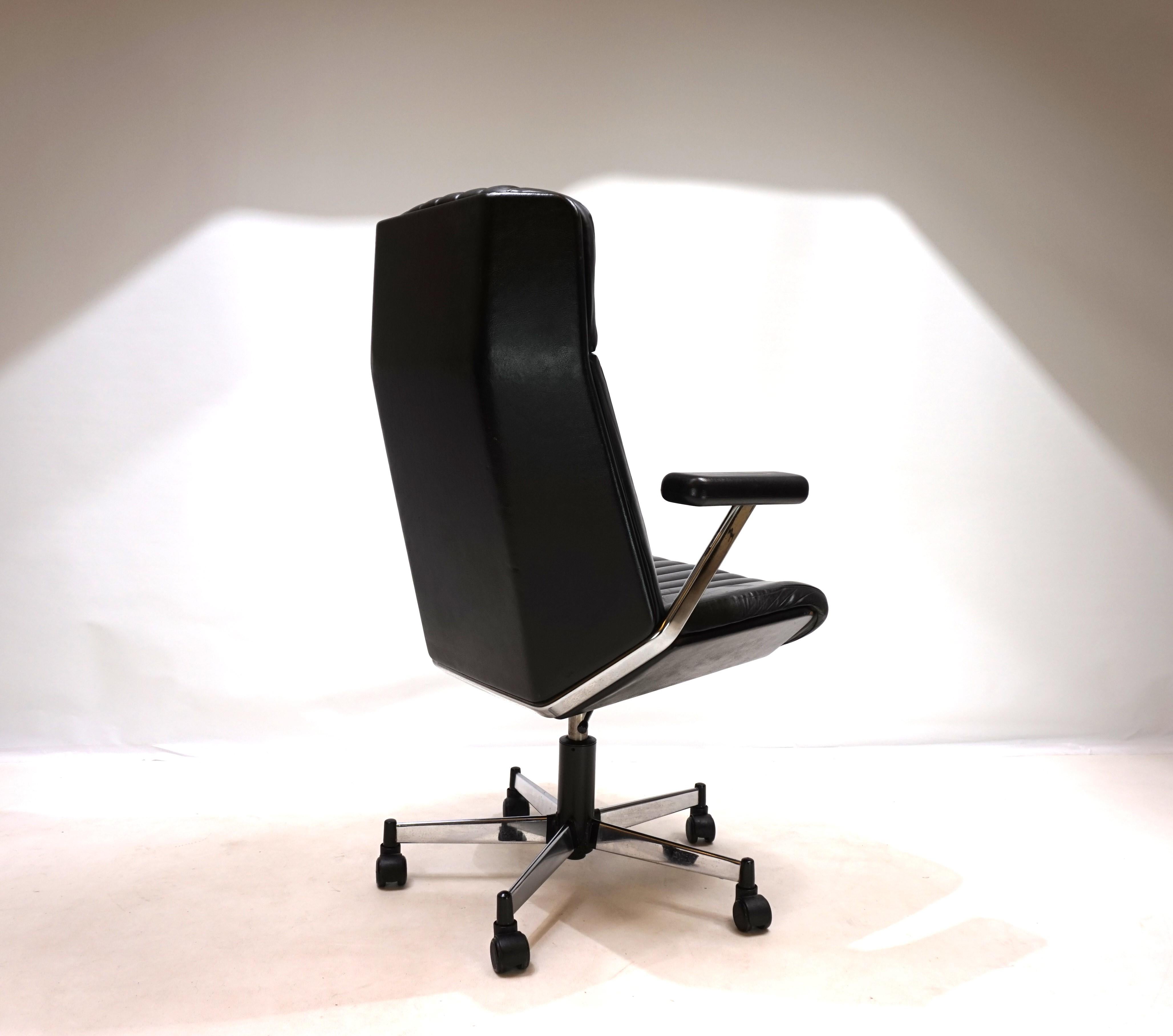 Stoll Giroflex 7014 leather office chair 7