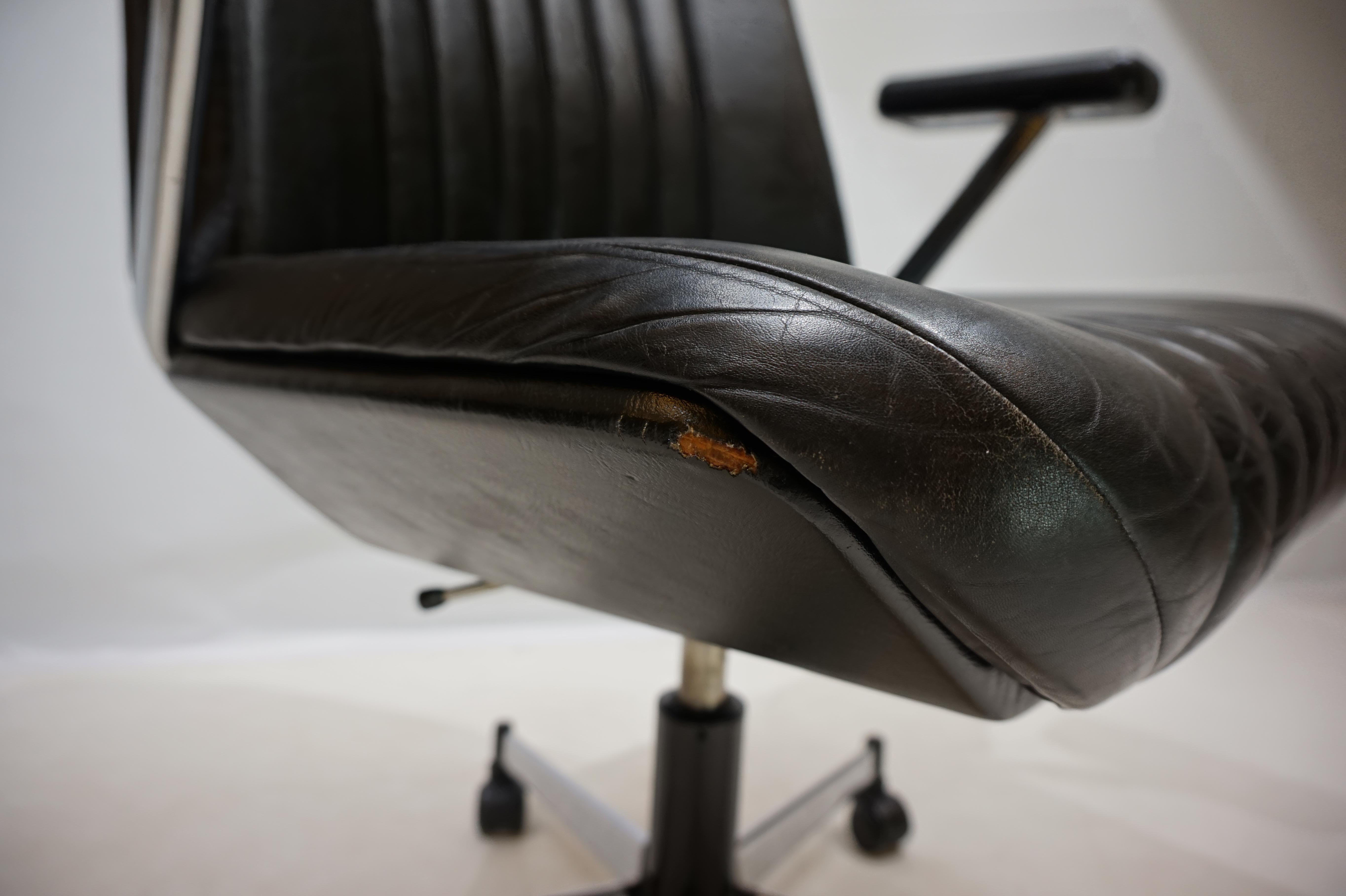 Stoll Giroflex 7014 leather office chair 8