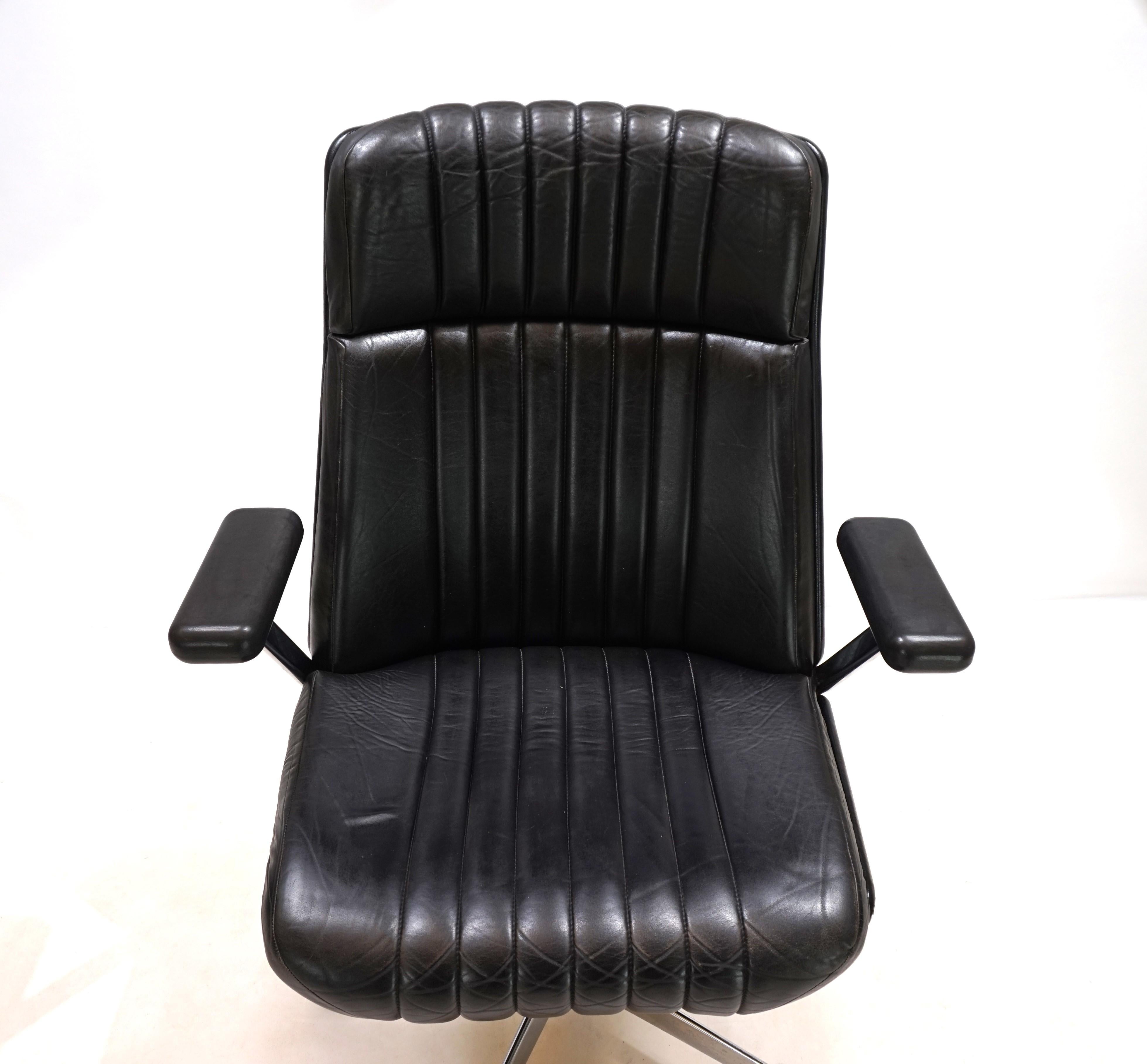 Leather Stoll Giroflex 7014 leather office chair