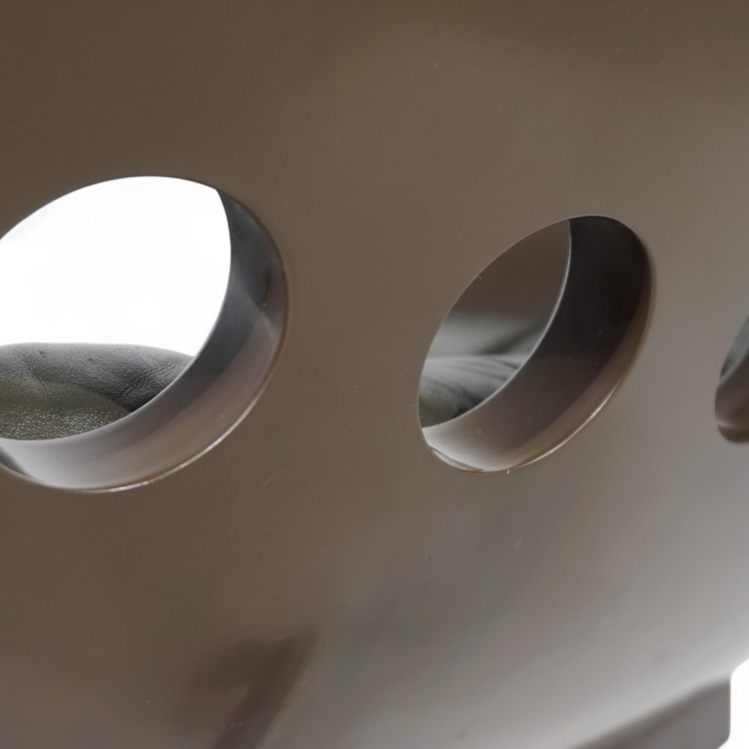 Stoll Giroflex 7112 Space Age Bürostuhl aus Leder von Martin Stoll, 1970 im Angebot 7