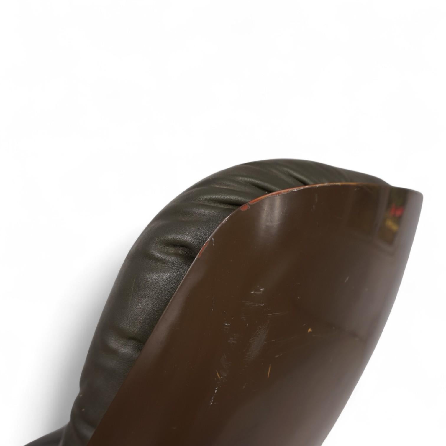 Stoll Giroflex 7112 Space Age Bürostuhl aus Leder von Martin Stoll, 1970 im Angebot 9