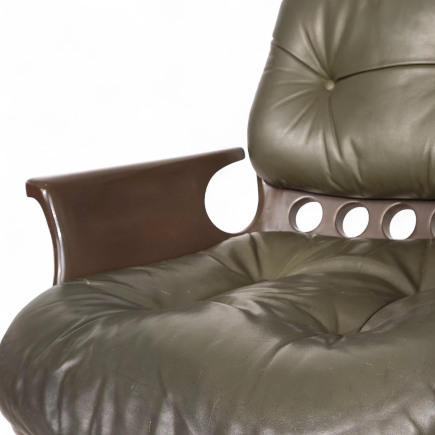 Stoll Giroflex 7112 Space Age Bürostuhl aus Leder von Martin Stoll, 1970 im Angebot 13