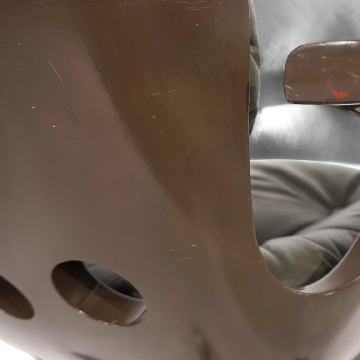 Stoll Giroflex 7112 Space Age Bürostuhl aus Leder von Martin Stoll, 1970 im Angebot 2