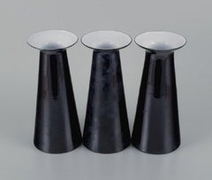 Stölzle-Oberglas AG, Three Art Glass Vases, 1980s