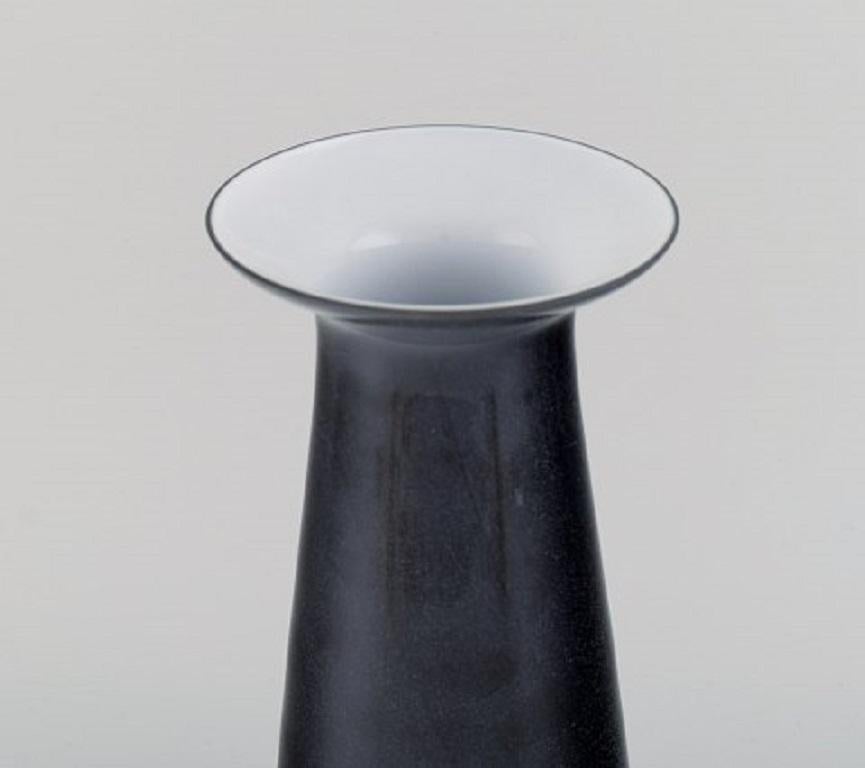 Austrian Stölzle-Oberglas, Austria, Three Beatrice and Nora Vases in Black Art Glass For Sale