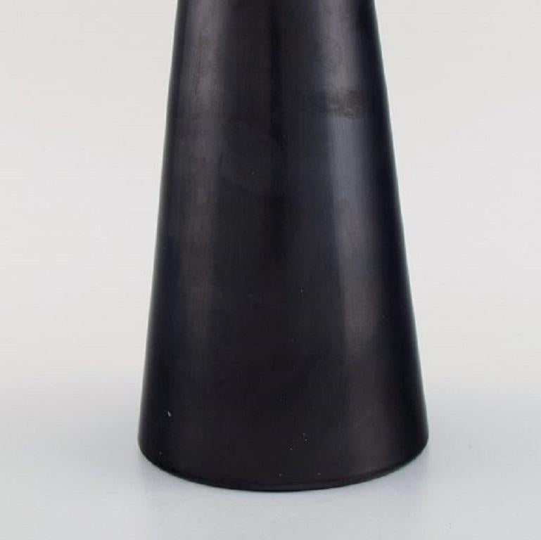 Stölzle-Oberglas, Austria, Three Beatrice and Nora Vases in Black Art Glass For Sale 1