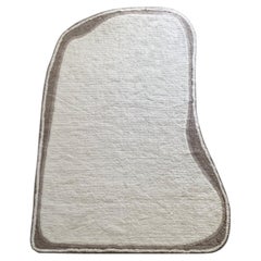 Stone, 9 x 12 Ft Hand-Tufted Shaggy Rug, 100% New Zealand Wool, White and Beige