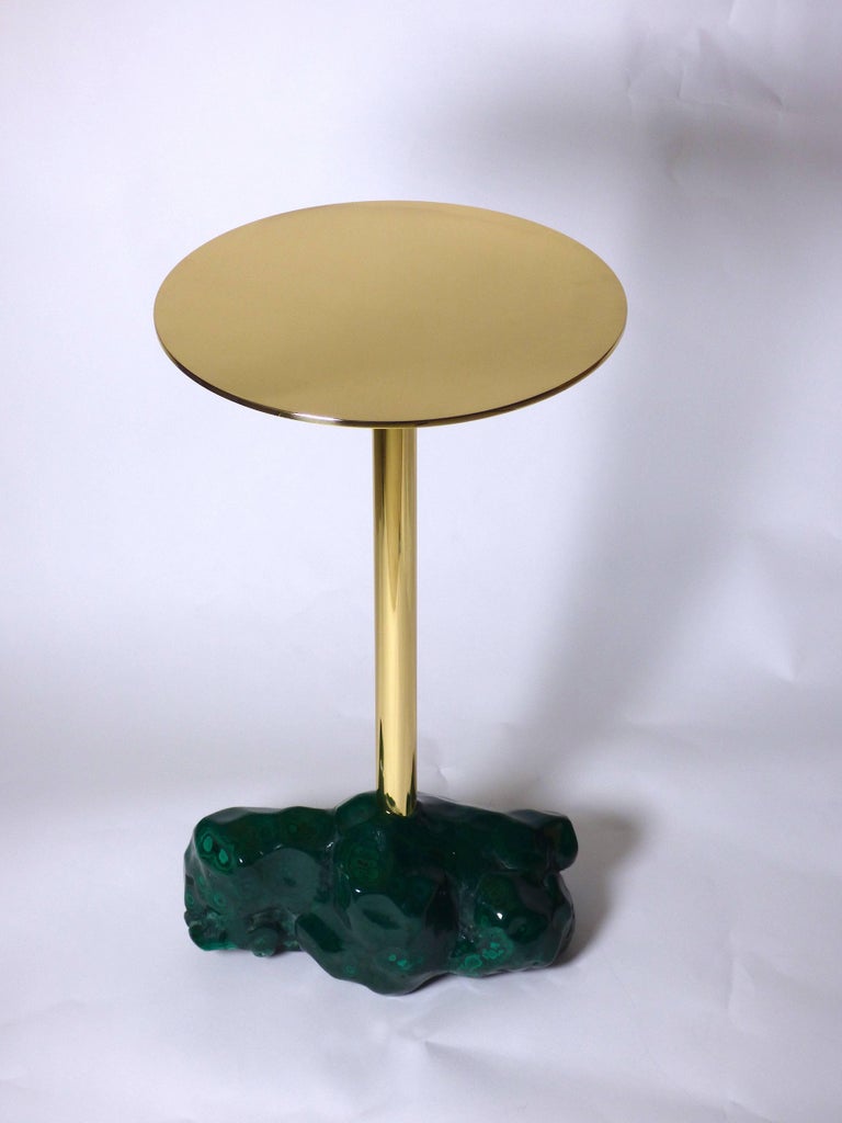 Brass Stone Age Gueridon by Studio Superego, Italy For Sale