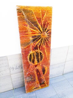 Stone and Ceramic Wall Sculpture, circa 1960s