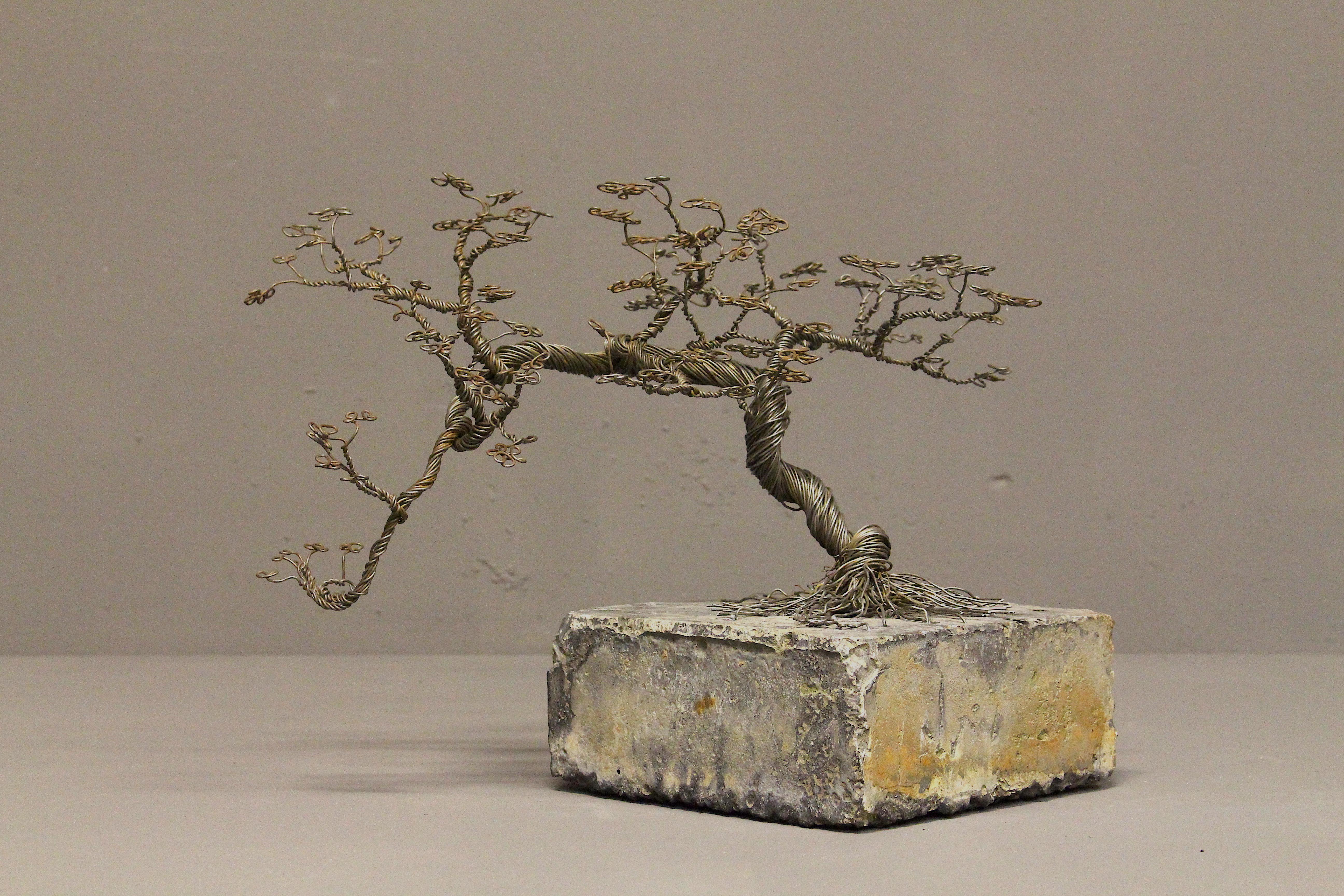 Modern Stone and Iron 'Bonsai' Tree Sculpture by Bastiaan Beun, 2020 For Sale