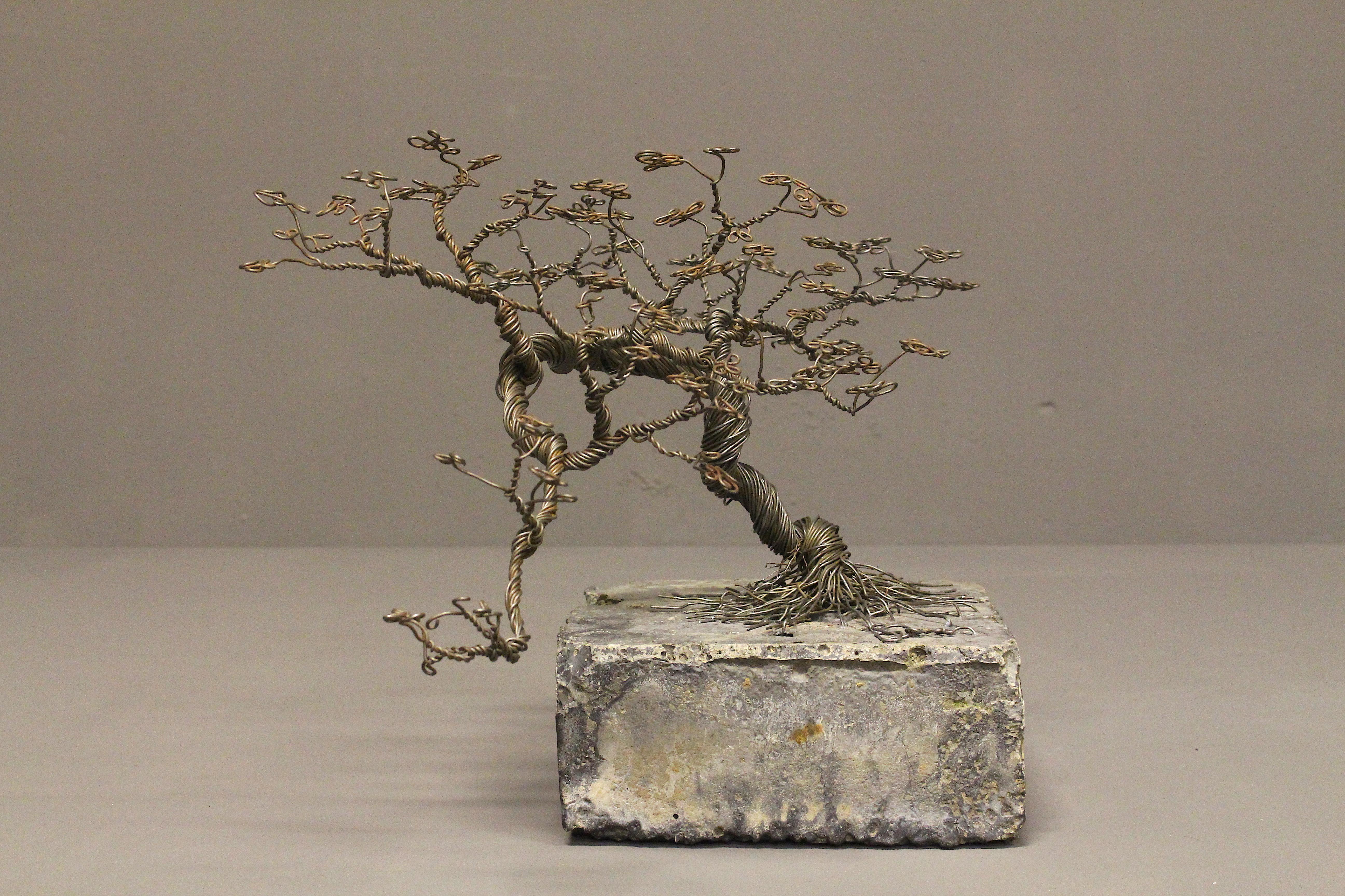 Contemporary Stone and Iron 'Bonsai' Tree Sculpture by Bastiaan Beun, 2020 For Sale
