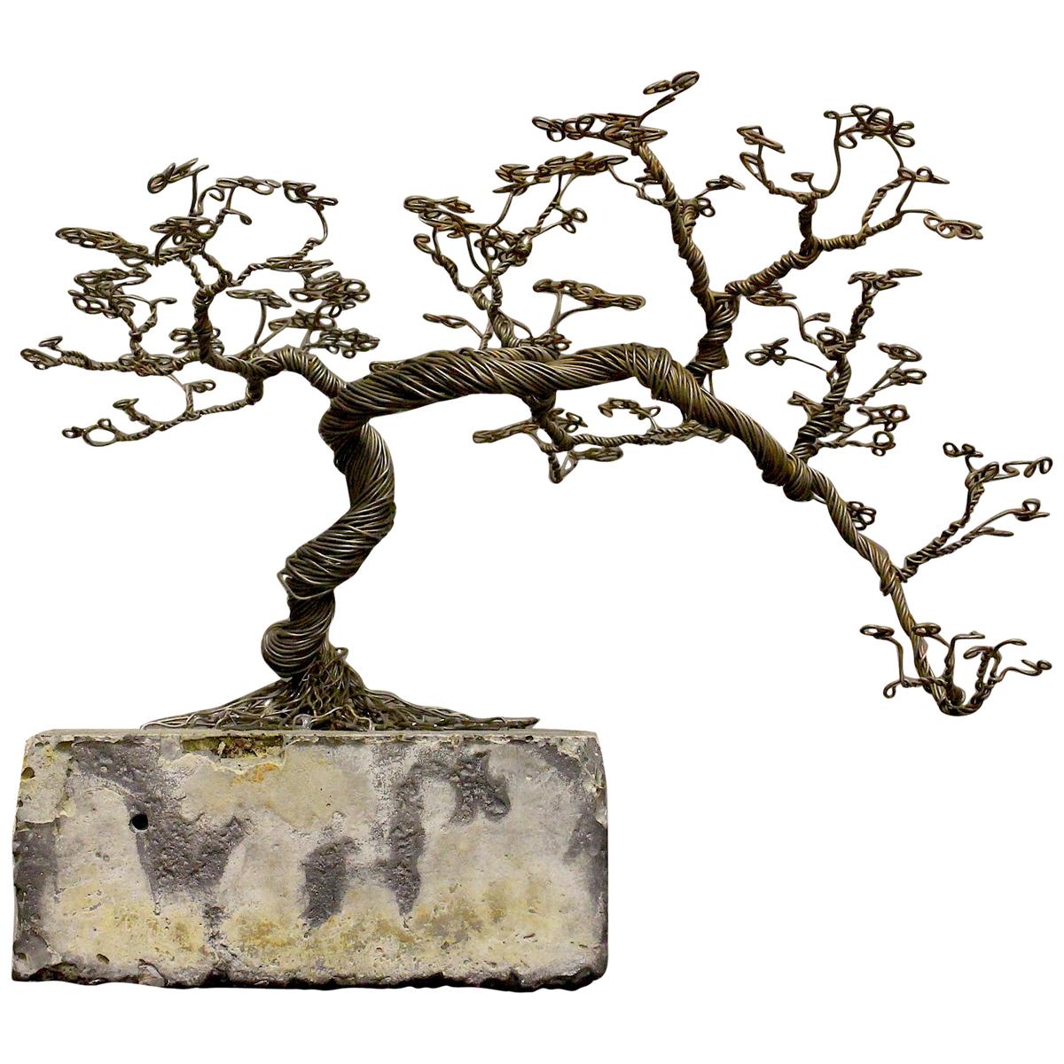 Stone and Iron 'Bonsai' Tree Sculpture by Bastiaan Beun, 2020 For Sale