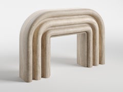 Stone and Marble Yara Chimney Fireplace by Kelly Boukobza