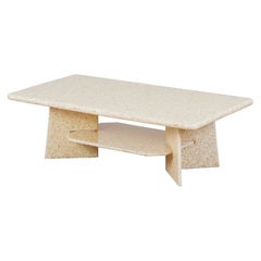 Stone and Resin Two Tier Coffee Table
