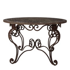 Stone and Tile Top Garden Table