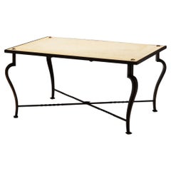 Stone and Wrought Iron Coffee Table with Star Decorations, France 1940s