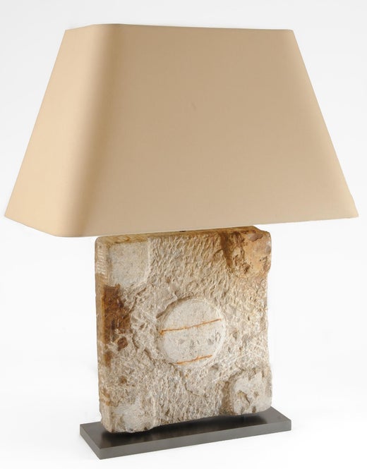 Stone Architectural Element Roman, Stone Base Lamp