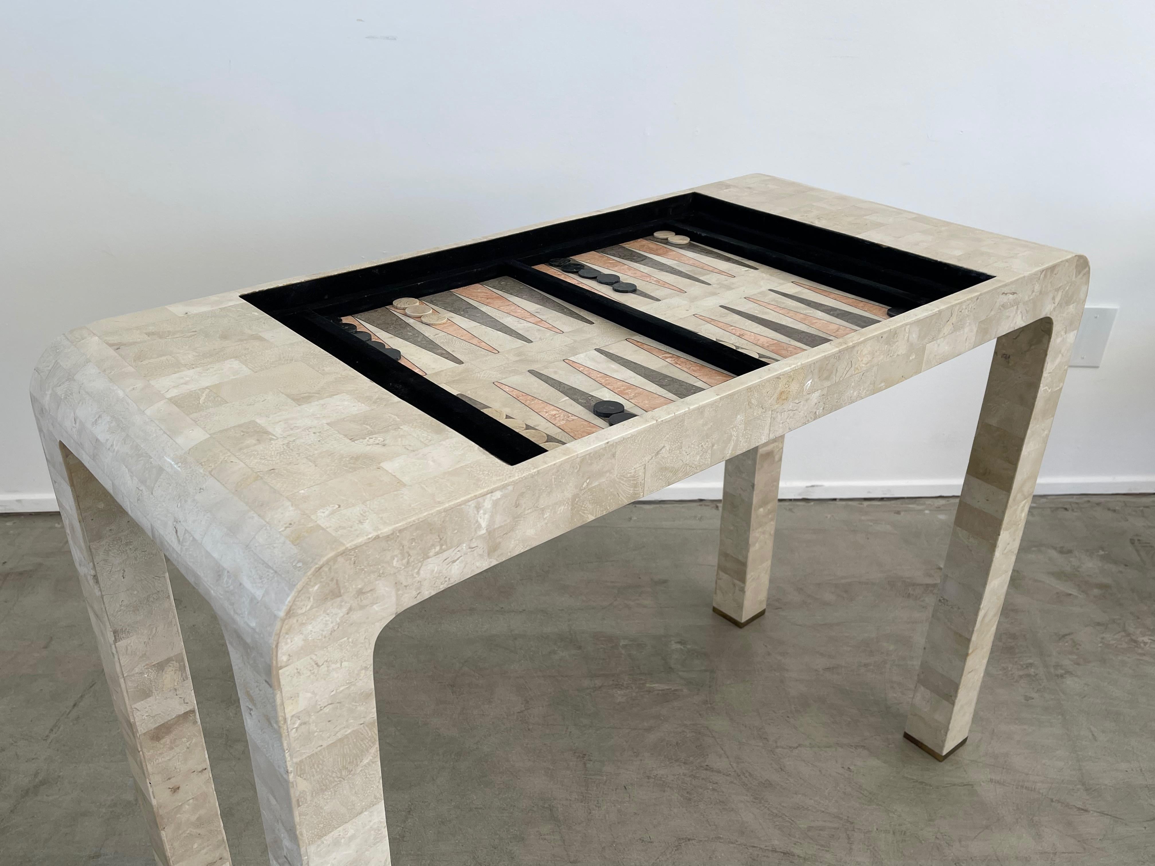 Stone Backgammon/Checkers Table 1