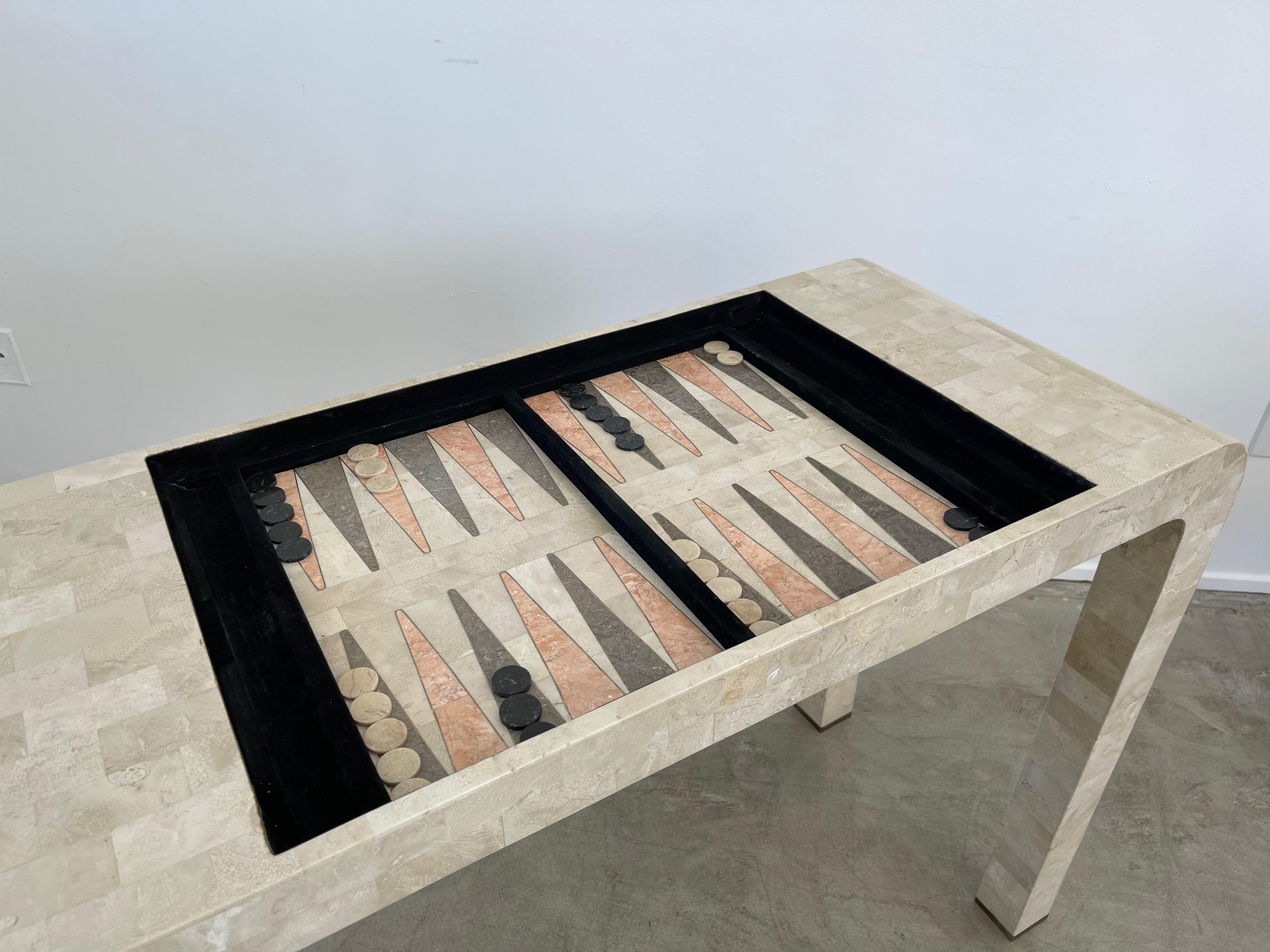 Stone Backgammon/Checkers Table 2
