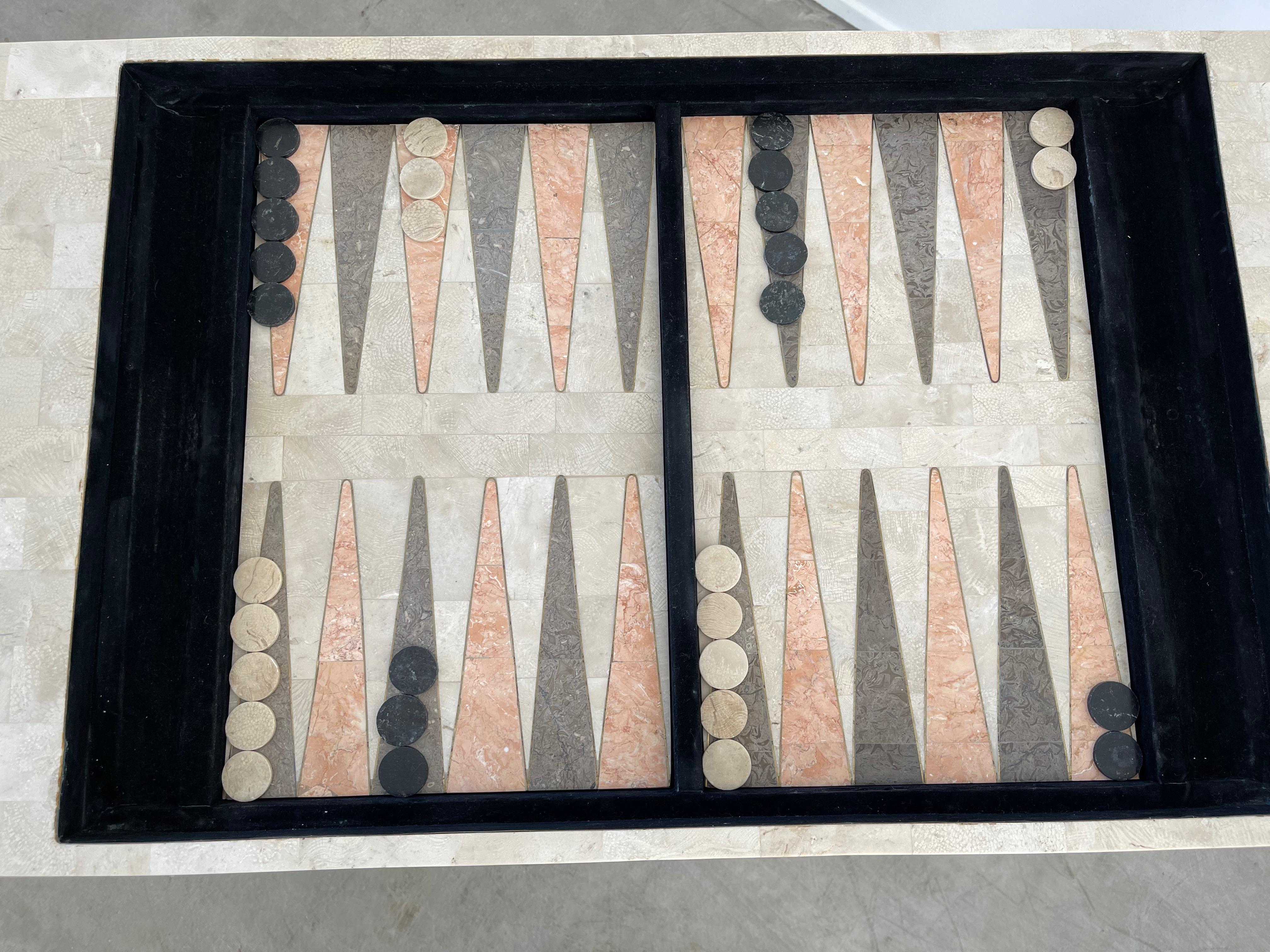 Stone Backgammon/Checkers Table 3